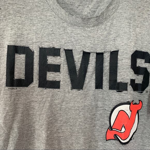 Vintage Lee Sport Devils Graphic NHL Football Tee New Jersey - Picture 3 of 7